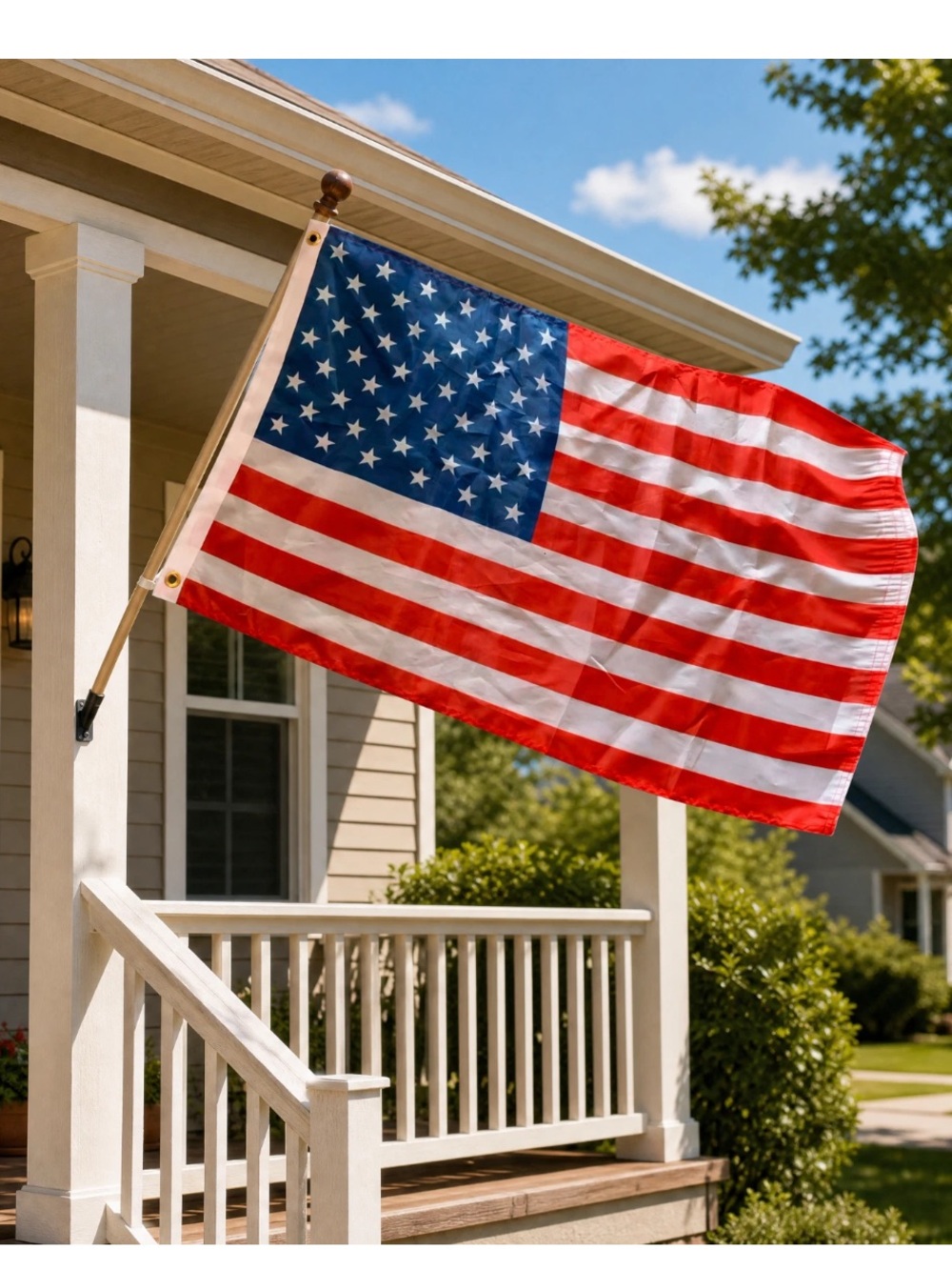 Valley Forge American Flag Outdoor House Flag - Red, White & Blue